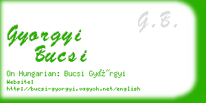 gyorgyi bucsi business card